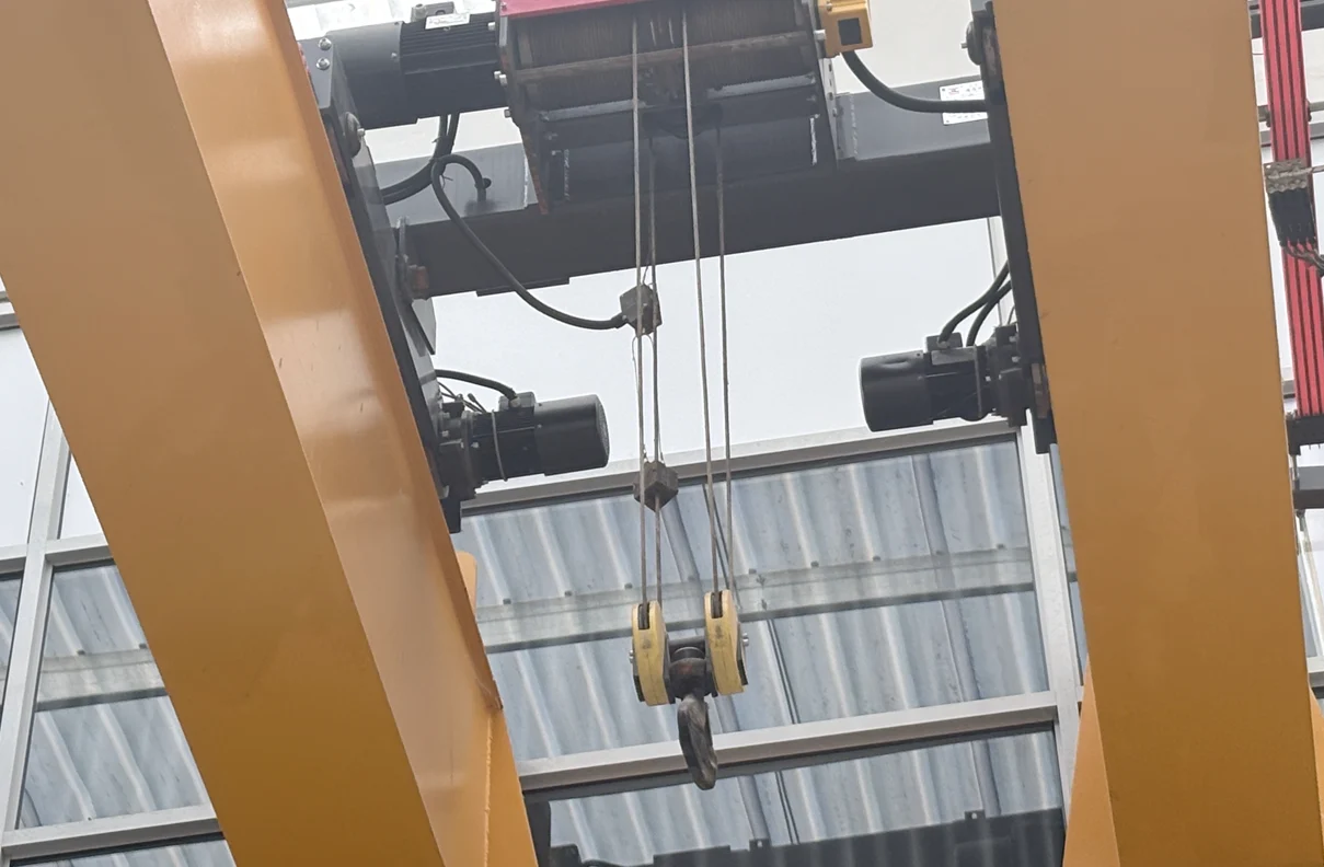 Hooks are used on cranes