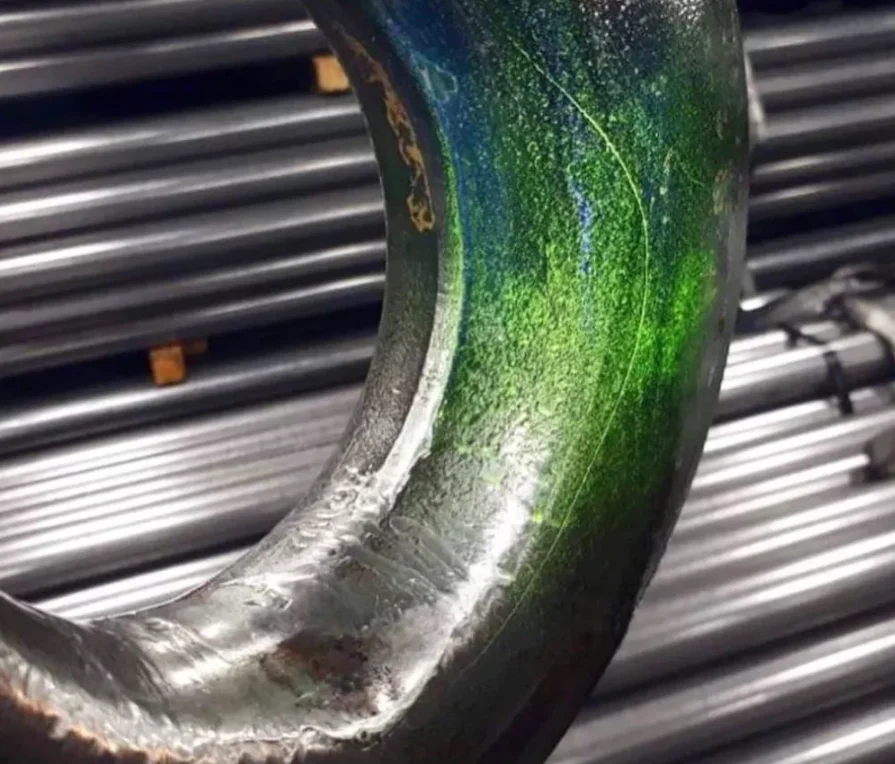 deformed crane hook caused by overload