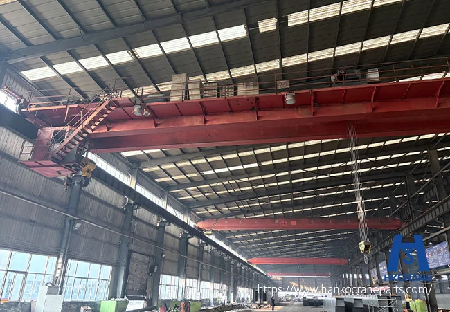 Checking the wire rope alignment on a crane drum during a routine crane safety checklist pre-operation check