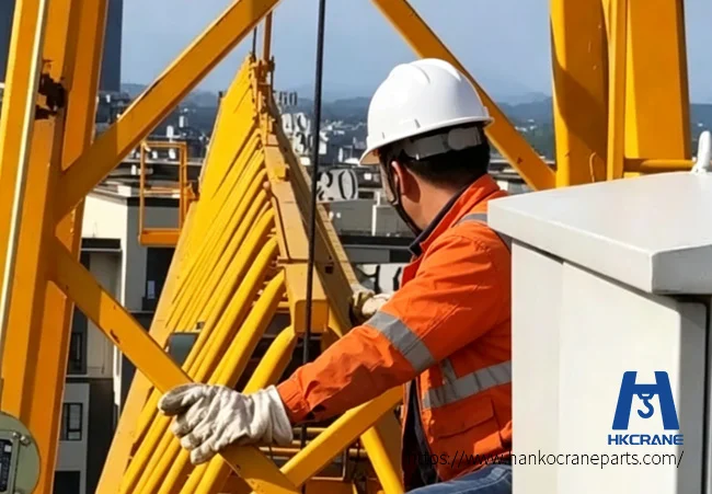 Maintenance-technician-performing-preventive-maintenance-on-an-overhead-crane