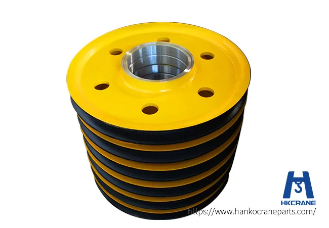 Crane-sheave-with-machined-rope-groove-for-overhead-crane