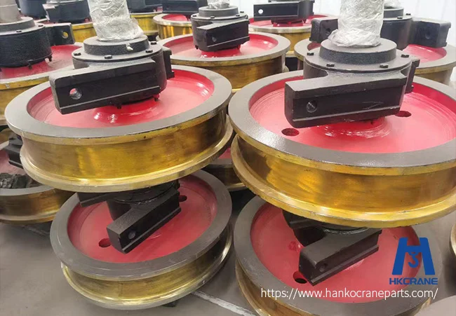 Forged-crane-wheel-for-overhead-crane-travel-mechanism,-machined-surface